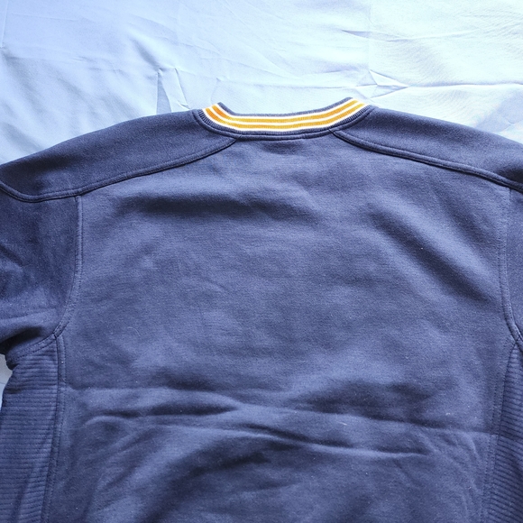 VTG LEE SPORT NFL DENVER BRONCOS FLEECE LINED PULLOVER SWEATER BLUE/ORANGE LARG - Picture 9 of 15